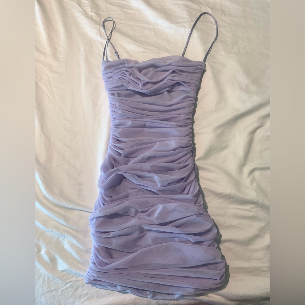 Lilac/lavender Ruched Dress